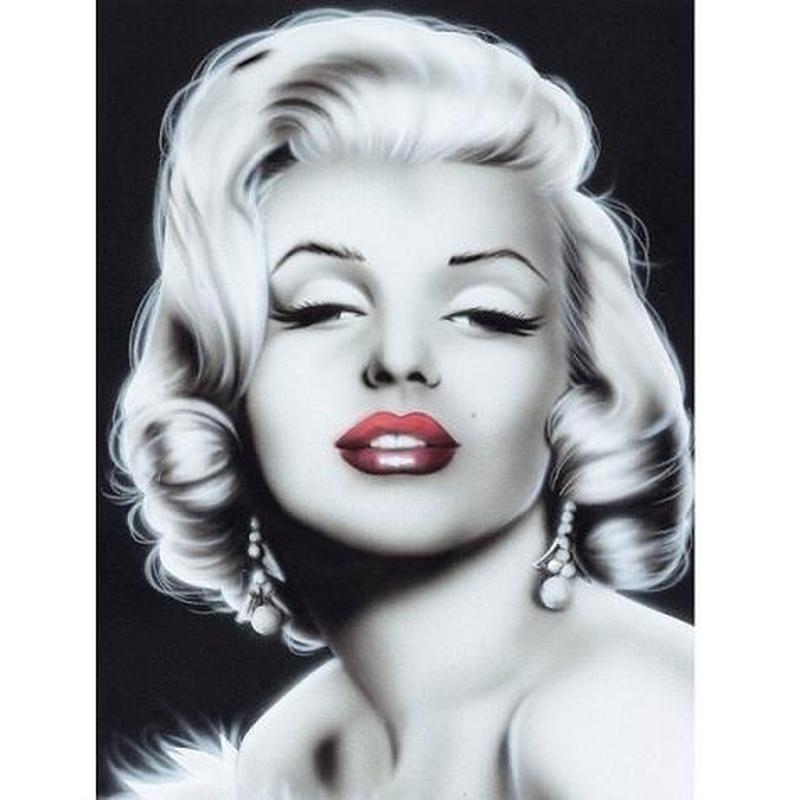 Marilyn Monroe zwart wit Diamond painting | Eigen foto | Dieren | Kopen | Dikke dames | Action | Nederland | Steentjes | Diamant | De Diamond Painter