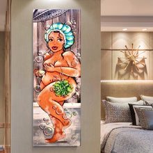 Foto laden in Gallery viewer, Mollige dames | Douchen 40x120cm Diamond painting | Eigen foto | Dieren | Kopen | Dikke dames | Action | Nederland | Steentjes | Diamant | De Diamond Painter