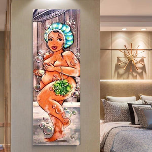 Mollige dames | Douchen 40x120cm Diamond painting | Eigen foto | Dieren | Kopen | Dikke dames | Action | Nederland | Steentjes | Diamant | De Diamond Painter