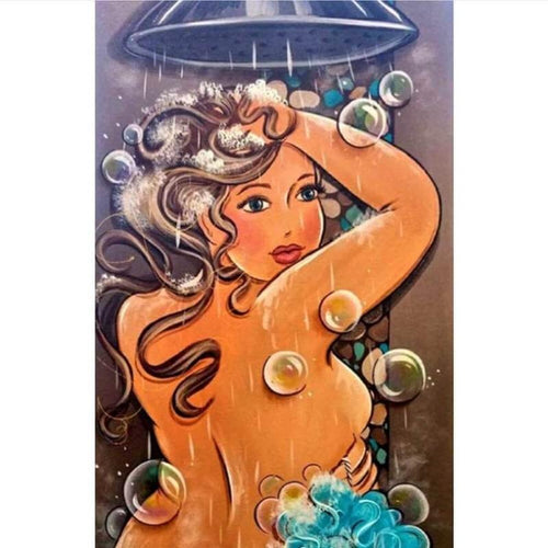 Mollige dames | Douchen Diamond painting | Eigen foto | Dieren | Kopen | Dikke dames | Action | Nederland | Steentjes | Diamant | De Diamond Painter