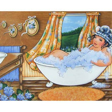 Foto laden in Gallery viewer, Mollige dames | In bad Diamond painting | Eigen foto | Dieren | Kopen | Dikke dames | Action | Nederland | Steentjes | Diamant | De Diamond Painter