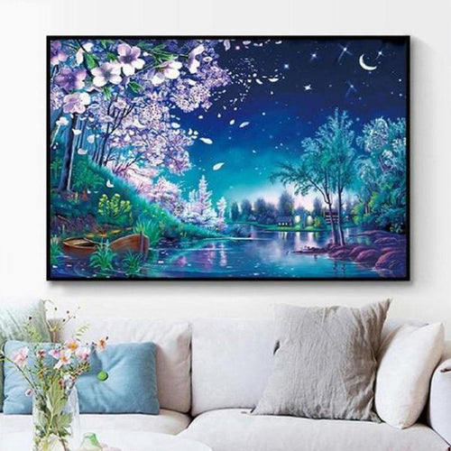 Nachtzicht v.a. 50x70cm Diamond painting | Eigen foto | Dieren | Kopen | Dikke dames | Action | Nederland | Steentjes | Diamant | De Diamond Painter
