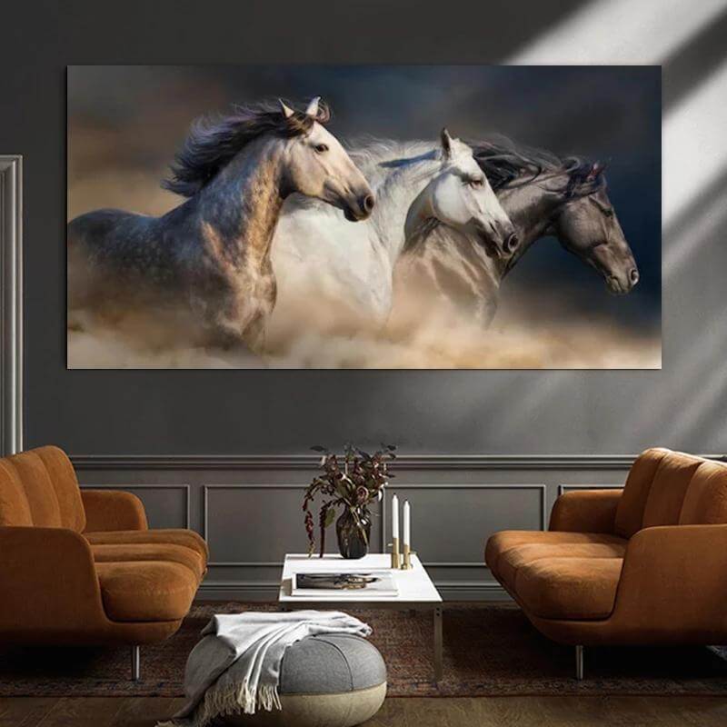 Paarden v.a. 50x100cm Diamond painting | Eigen foto | Dieren | Kopen | Dikke dames | Action | Nederland | Steentjes | Diamant | De Diamond Painter