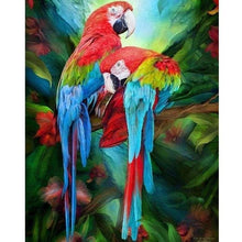 Foto laden in Gallery viewer, Papegaaien Diamond painting | Eigen foto | Dieren | Kopen | Dikke dames | Action | Nederland | Steentjes | Diamant | De Diamond Painter