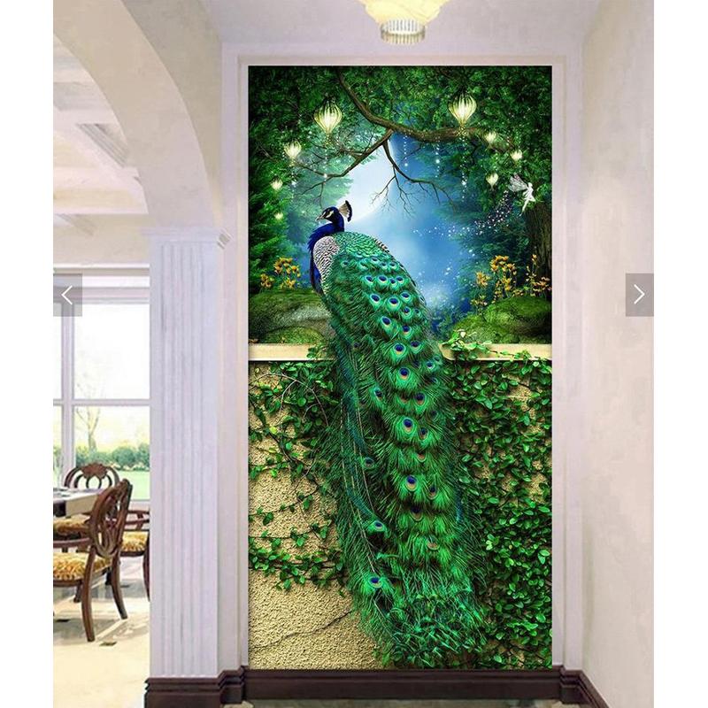Pauw v.a. 50x80cm Diamond painting | Eigen foto | Dieren | Kopen | Dikke dames | Action | Nederland | Steentjes | Diamant | De Diamond Painter