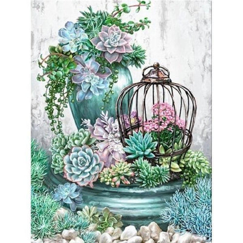 Planten tafel Diamond painting | Eigen foto | Dieren | Kopen | Dikke dames | Action | Nederland | Steentjes | Diamant | De Diamond Painter