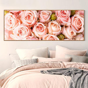 Roze rozen v.a. 40x100cm Diamond painting | Eigen foto | Dieren | Kopen | Dikke dames | Action | Nederland | Steentjes | Diamant | De Diamond Painter