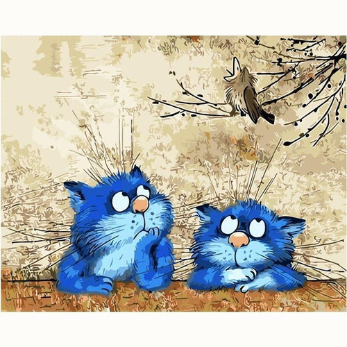 Blauwe kittens | Schilderen op nummer