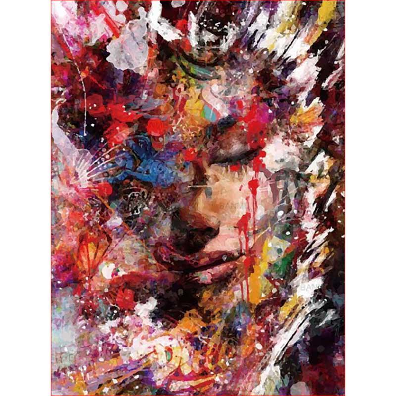 Abstracte dame | Schilderen op nummer