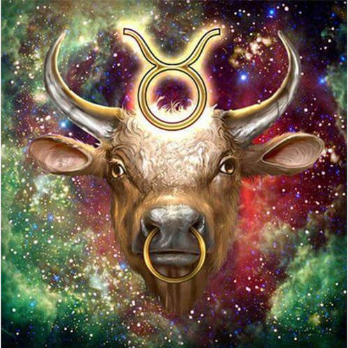 Sterrenbeeld stier Diamond painting | Eigen foto | Dieren | Kopen | Dikke dames | Action | Nederland | Steentjes | Diamant | De Diamond Painter