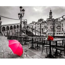 Foto laden in Gallery viewer, Terras bij brug Diamond painting | Eigen foto | Dieren | Kopen | Dikke dames | Action | Nederland | Steentjes | Diamant | De Diamond Painter