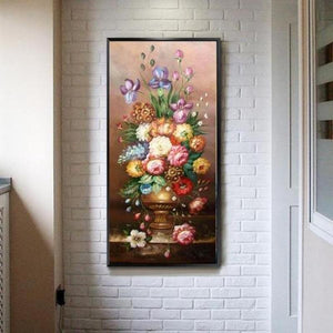 Vaas gekleurde bloemen v.a. 50x90cm Diamond painting | Eigen foto | Dieren | Kopen | Dikke dames | Action | Nederland | Steentjes | Diamant | De Diamond Painter