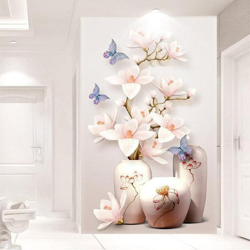 Vaas mer lotussen va. 50x80cm Diamond painting | Eigen foto | Dieren | Kopen | Dikke dames | Action | Nederland | Steentjes | Diamant | De Diamond Painter