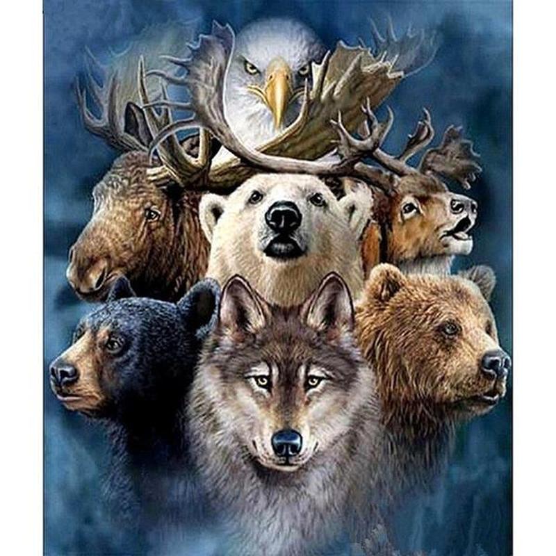 Verschillende dieren Diamond painting | Eigen foto | Dieren | Kopen | Dikke dames | Action | Nederland | Steentjes | Diamant | De Diamond Painter