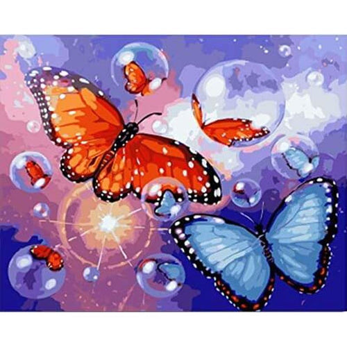 Vlinders - Schilderen op nummer Diamond painting | Eigen foto | Dieren | Kopen | Dikke dames | Action | Nederland | Steentjes | Diamant | De Diamond Painter