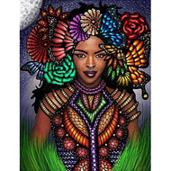 Diamond Painting - Vrouw met vlinders