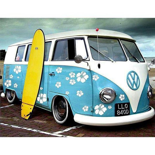 VW bus Diamond painting | Eigen foto | Dieren | Kopen | Dikke dames | Action | Nederland | Steentjes | Diamant | De Diamond Painter