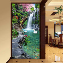 Foto laden in Gallery viewer, Waterval met zwanen v.a. 50x100cm Diamond painting | Eigen foto | Dieren | Kopen | Dikke dames | Action | Nederland | Steentjes | Diamant | De Diamond Painter