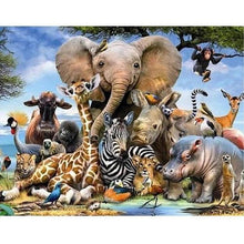 Foto laden in Gallery viewer, Wilde dieren Diamond painting | Eigen foto | Dieren | Kopen | Dikke dames | Action | Nederland | Steentjes | Diamant | De Diamond Painter