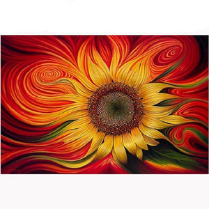 Zonnebloem kunstwerk Diamond painting | Eigen foto | Dieren | Kopen | Dikke dames | Action | Nederland | Steentjes | Diamant | De Diamond Painter