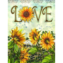 Foto laden in Gallery viewer, Zonnebloemen love Diamond painting | Eigen foto | Dieren | Kopen | Dikke dames | Action | Nederland | Steentjes | Diamant | De Diamond Painter