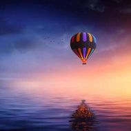 Diamond Painting - Zonsondergang met luchtballon