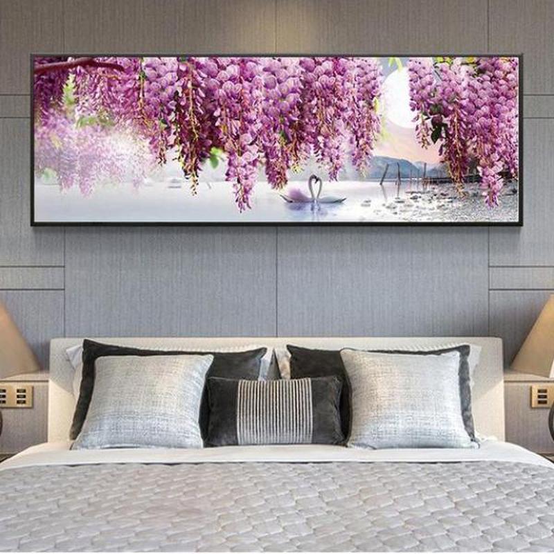 Zwanenmeer 40x120cm Diamond painting | Eigen foto | Dieren | Kopen | Dikke dames | Action | Nederland | Steentjes | Diamant | De Diamond Painter