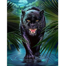 Foto laden in Gallery viewer, Zwarte panter Diamond painting | Eigen foto | Dieren | Kopen | Dikke dames | Action | Nederland | Steentjes | Diamant | De Diamond Painter